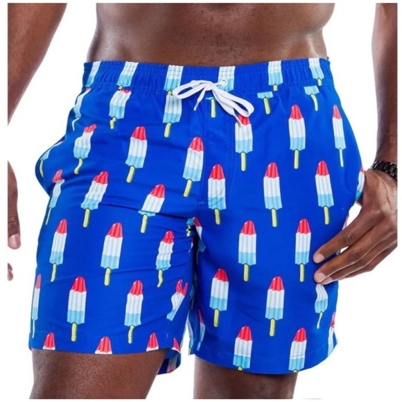 Tipsy Elves Other - Tipsy Elves Popsicle Swim Trunks Mens XL Blue 4th of July Board Shorts Americana